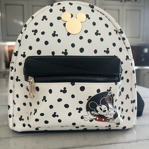 Disney Mickey Mouse Black and Cream Backpack